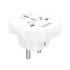HOCO AC6 Universal Conversion Plug Travel Adaptor Multifunctional All-in-one Charging Adapter EU Plug US UK EU AUS Wall Charger Portable Power Socket For Smartphones Universal - White